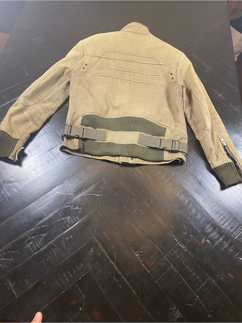 Vintage Dior Jacket in Olive Green with Black Satin Lining.  Rare! - Picture 10 of 14